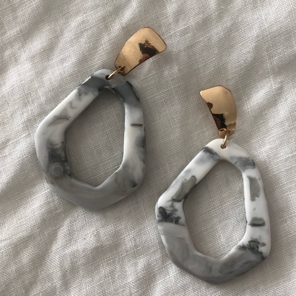 3 for $25! Geometric Marble Earrings